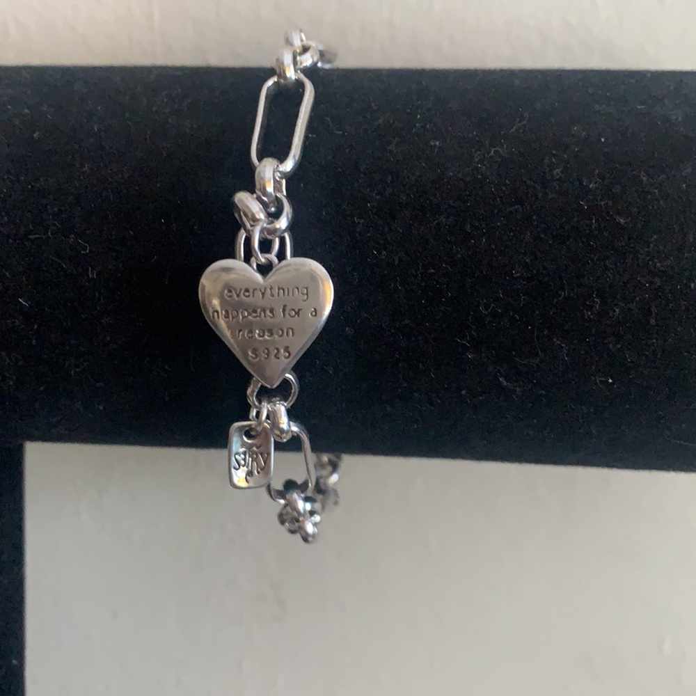 Sterling Silver Heart chain bracelet